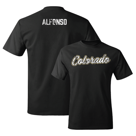 Track & Field Black Script Tee  - Gustavo Alfonso