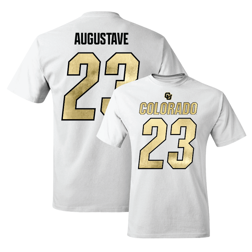 Football White Shirsey Comfort Colors Tee  - Isaiah Augustave