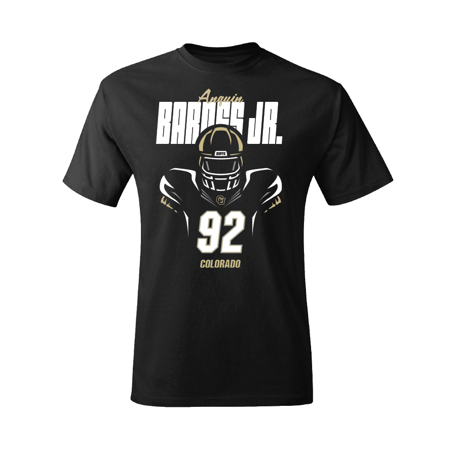 Football Black Silhouette Tee - Anquin Barnes Jr.