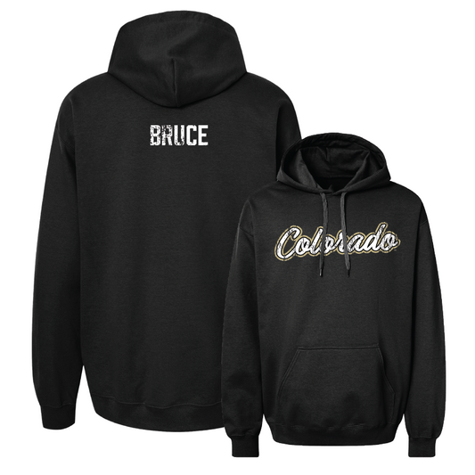 Track & Field Black Script Hoodie  - Eva Bruce