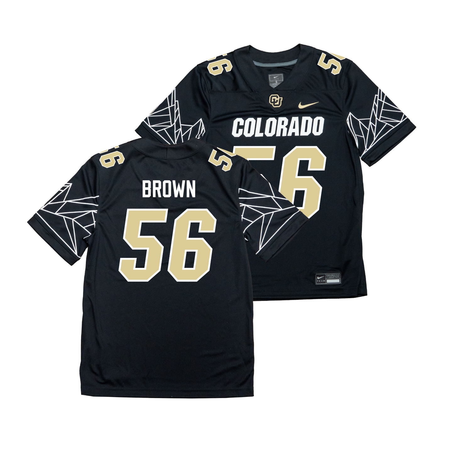 Nike Colorado Buffs Black NIL Game Replica Football Jersey - Tyler Brown | #56