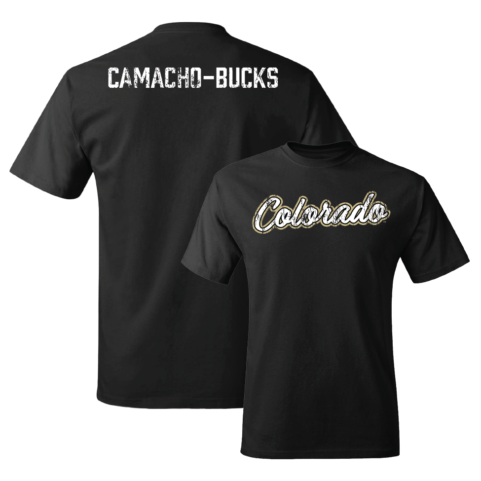 Men's Cross Country Black Script Crew  - Antonio Camacho-Bucks