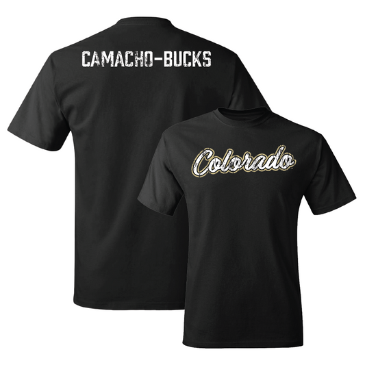 Men's Cross Country Black Script Tee  - Antonio Camacho-Bucks