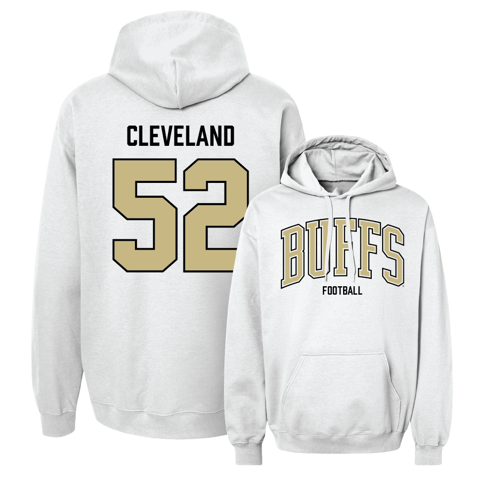 Football White Arch Hoodie  - Cash Cleveland