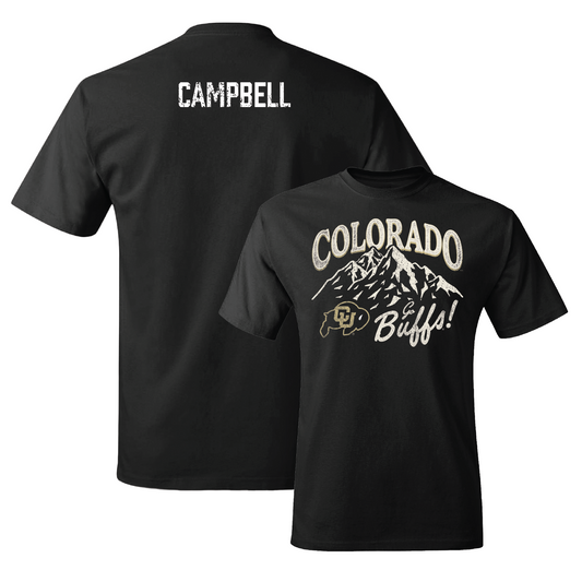 Black Women's Skiing Mountain Tee - Ashley Campbell Youth Small