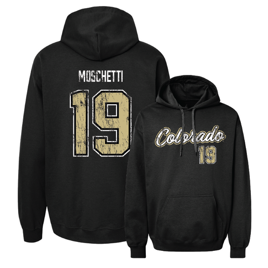 Black Women's Soccer Script Hoodie Youth Small / Angelina Moschetti | #19