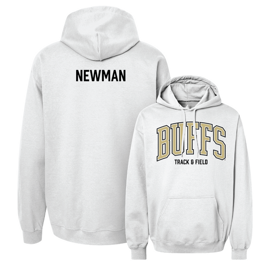 White Track & Field Arch Hoodie - Ames Newman Youth Small