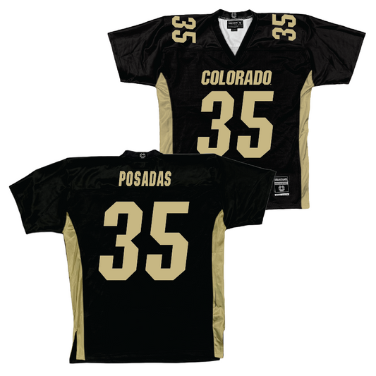 Black Colorado Football Jersey - Antonio Posadas | #35 Youth Small