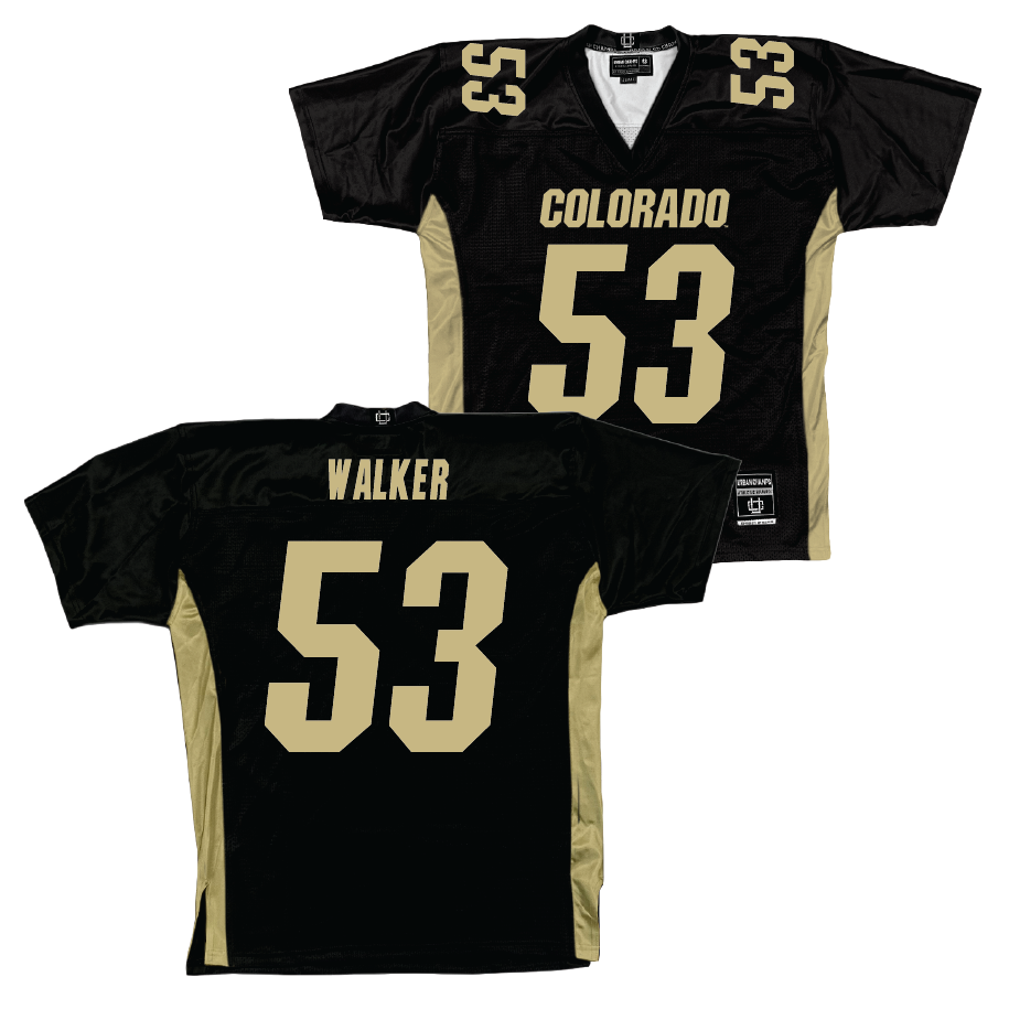 Black Colorado Football Jersey - Arden Walker | #53 Youth Small