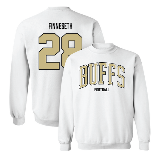 White Football Arch Crew Youth Small / Ben Finneseth | #28