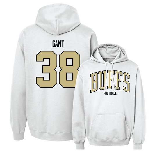 White Football Arch Hoodie Youth Small / Brendan Gant | #38