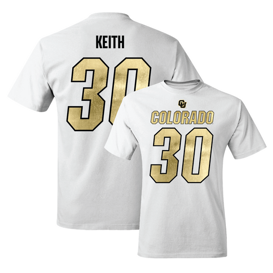 White Football Shirsey Comfort Colors Tee 5 Youth Small / Braden Keith | #30