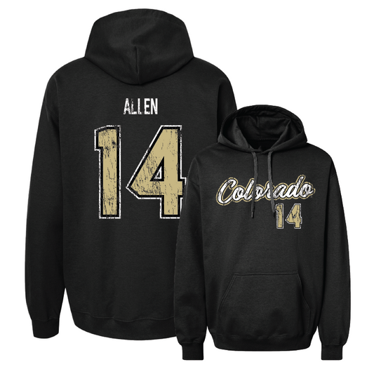 Black Football Script Hoodie Youth Small / Colton Allen | #14