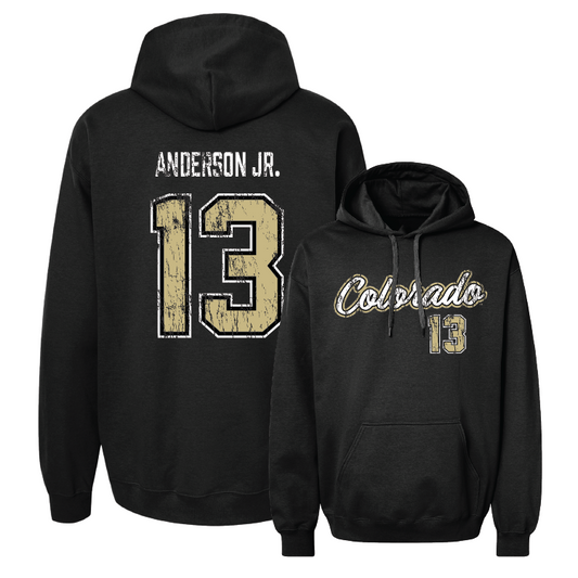 Black Men's Basketball Script Hoodie Youth Small / Courtney Anderson Jr. | #13