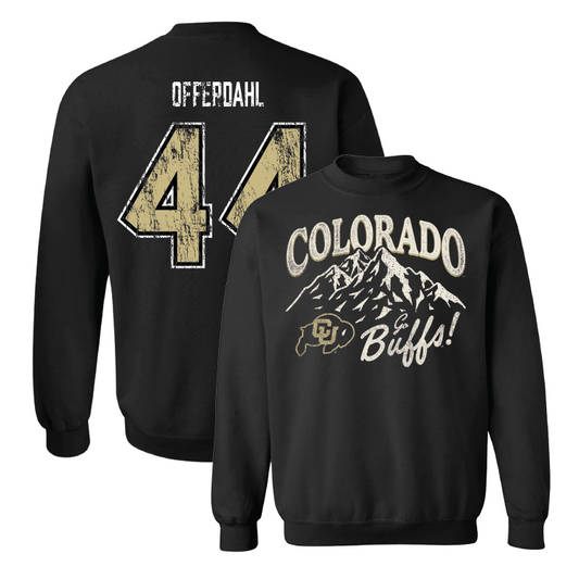 Black Football Mountain Crew Youth Small / Charlie Offerdahl | #44