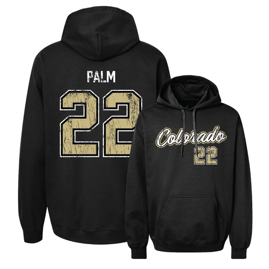 Black Women's Lacrosse Script Hoodie - Cooper Palm Youth Small