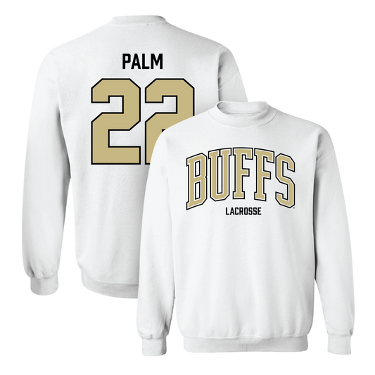 White Women's Lacrosse Arch Crew - Cooper Palm Youth Small