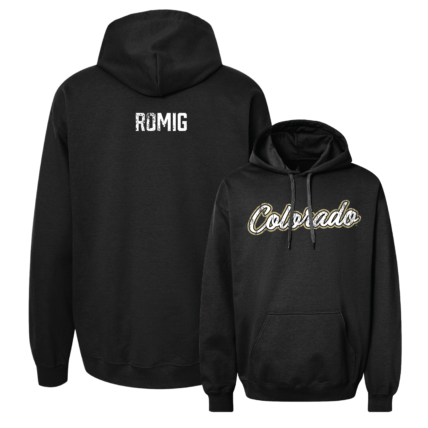 Black Track & Field Script Hoodie - Colton Romig Youth Small