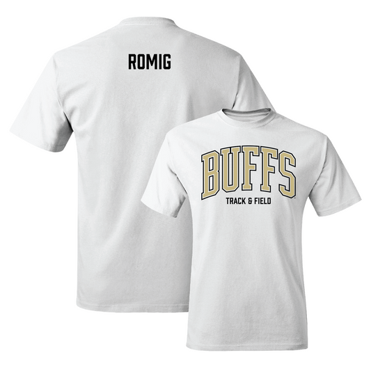 White Track & Field Arch Tee - Colton Romig Youth Small