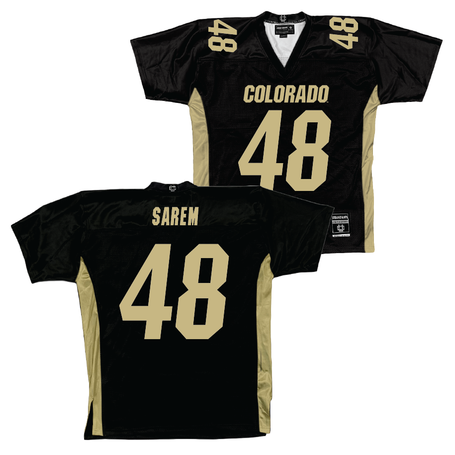 Black Colorado Football Jersey - Christian Sarem | #48 Youth Small
