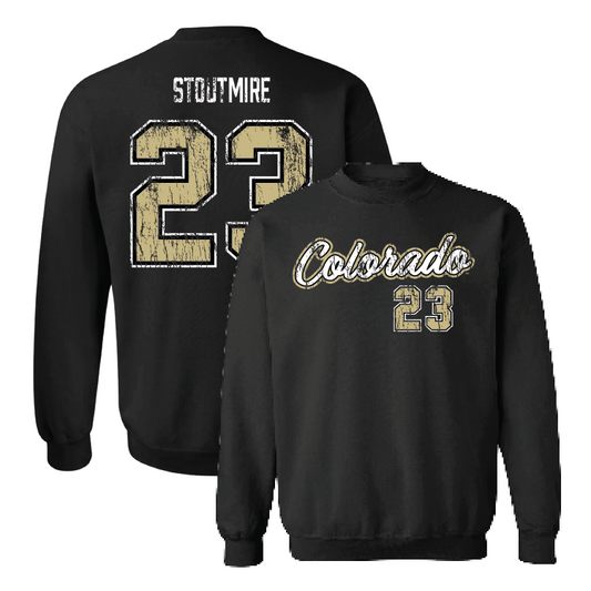 Black Football Script Crew Youth Small / Carter Stoutmire | #23