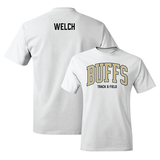 White Track & Field Arch Tee - Charlie Welch Youth Small