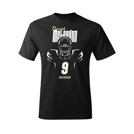 Black Football Silhouette Tee Youth Small / Derrick McLendon | #9