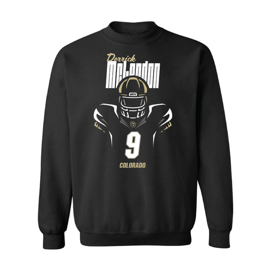 Black Football Silhouette Crew Youth Small / Derrick McLendon | #9