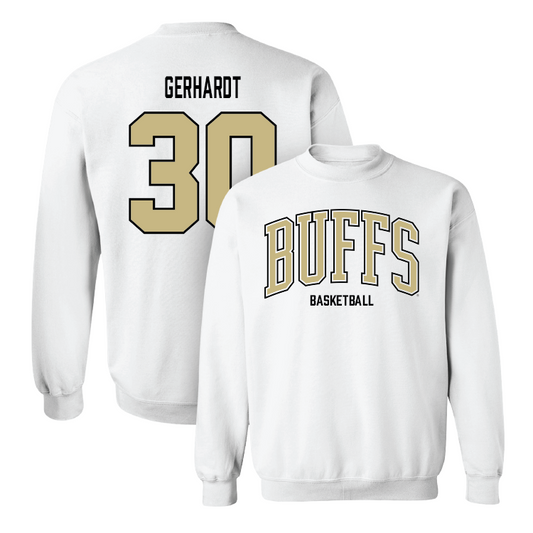 White Men's Basketball Arch Crew Youth Small / Gregory Gerhardt | #30