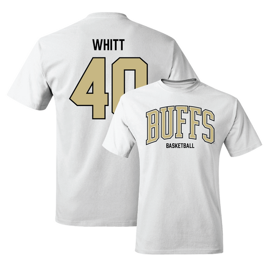 White Men's Basketball Arch Tee - Grady Whitt Youth Small