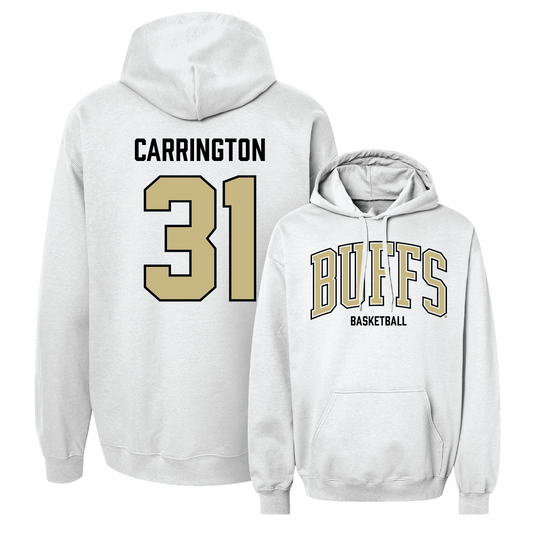White Men's Basketball Arch Hoodie - Harrison Carrington Youth Small