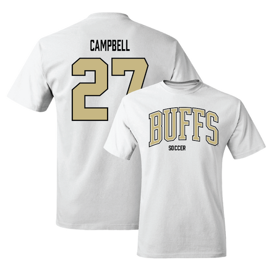 White Women's Soccer Arch Tee Youth Small / Jamie Campbell | #27