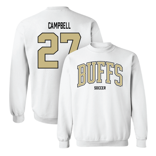 White Women's Soccer Arch Crew Youth Small / Jamie Campbell | #27