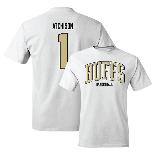 White Women's Basketball Arch Tee Youth Small / Jadyn Atchison | #1