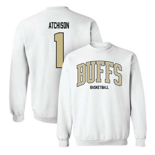 White Women's Basketball Arch Crew Youth Small / Jadyn Atchison | #1