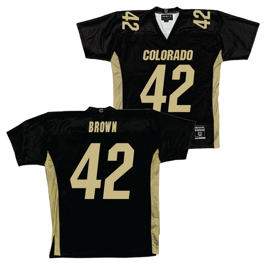 Black Colorado Football Jersey - Jeremiah Brown | #42 Youth Small