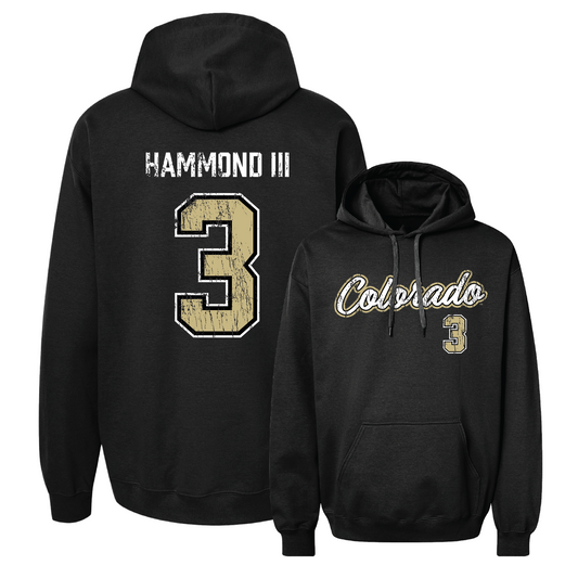 Black Men's Basketball Script Hoodie - Julian Hammond III Youth Small