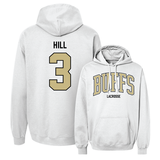 White Women's Lacrosse Arch Hoodie - Jaimey Hill Youth Small