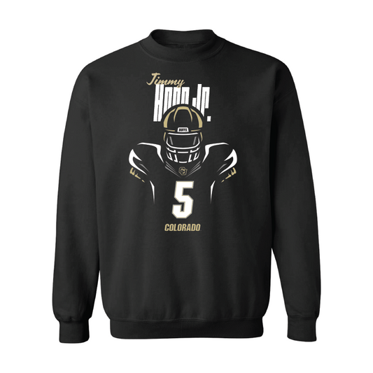 Black Football Silhouette Crew Youth Small / Jimmy Horn Jr. | #5