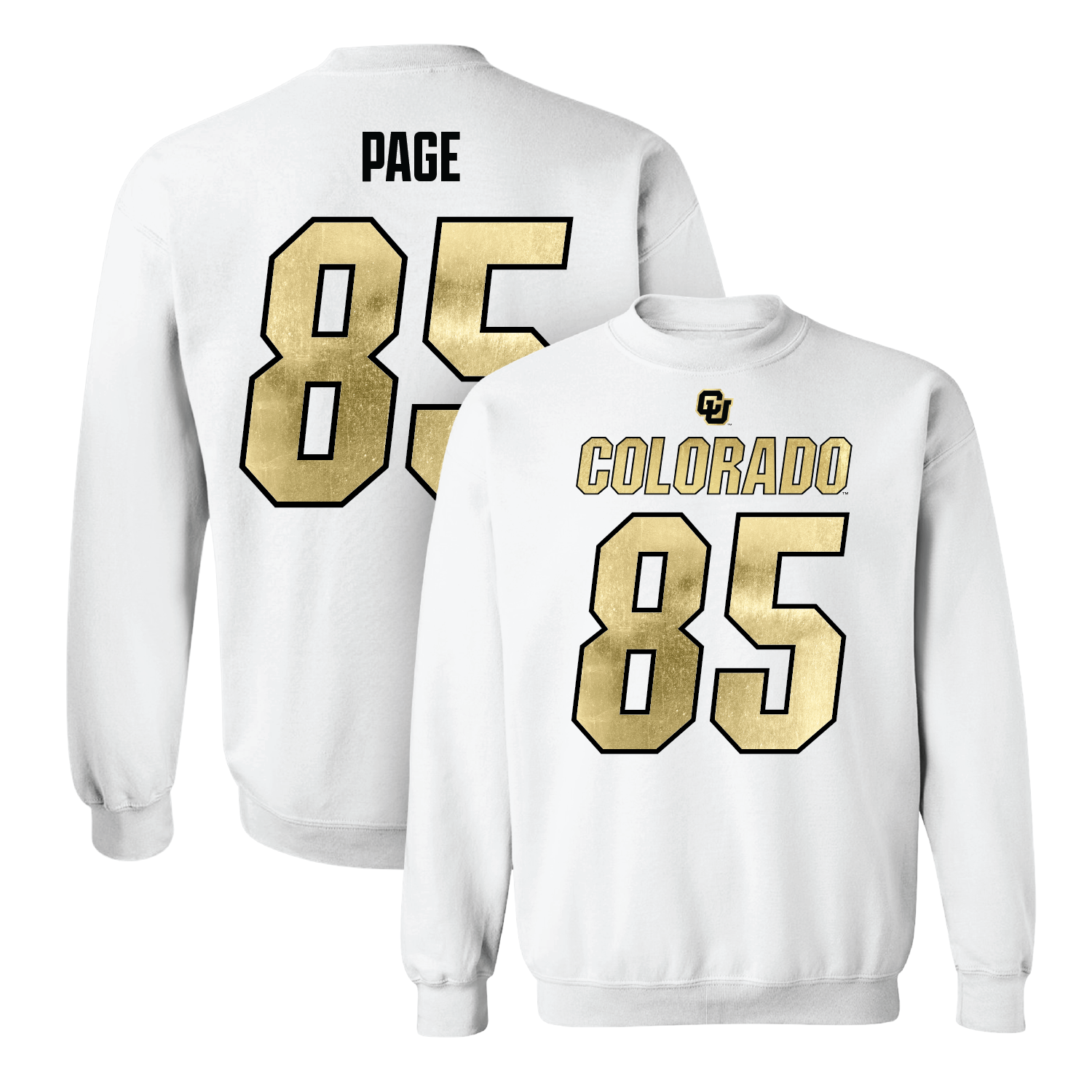 White Football Shirsey Crew 7 Youth Small / Jacob Page | #85
