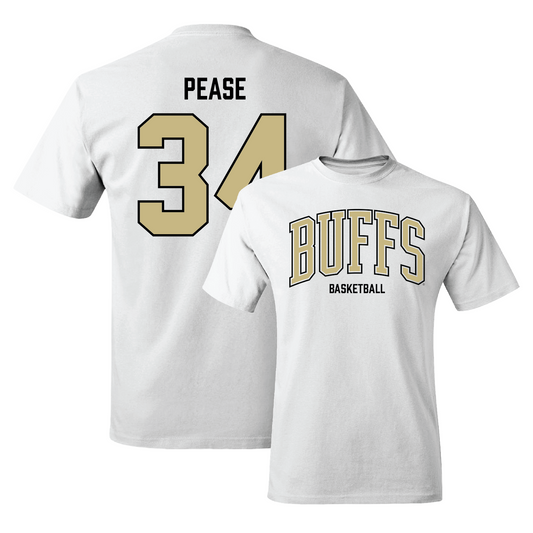 White Men's Basketball Arch Tee - Jack Pease Youth Small