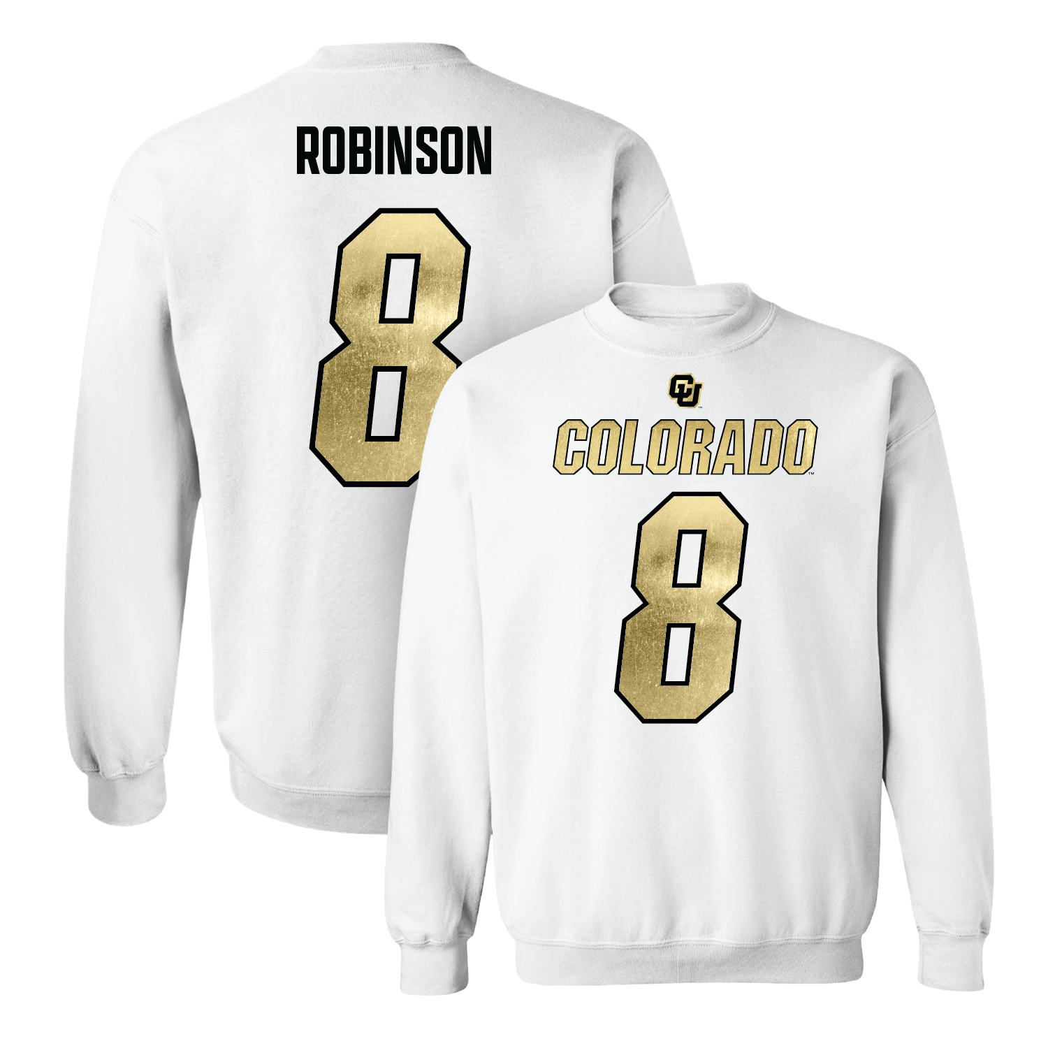 White Football Shirsey Crew 7 Youth Small / Jahquez Robinson | #8
