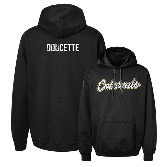 Black Track & Field Script Hoodie - Katie Doucette Youth Small