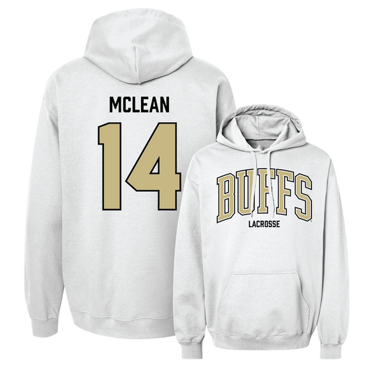 White Women's Lacrosse Arch Hoodie - Katie McLean Youth Small