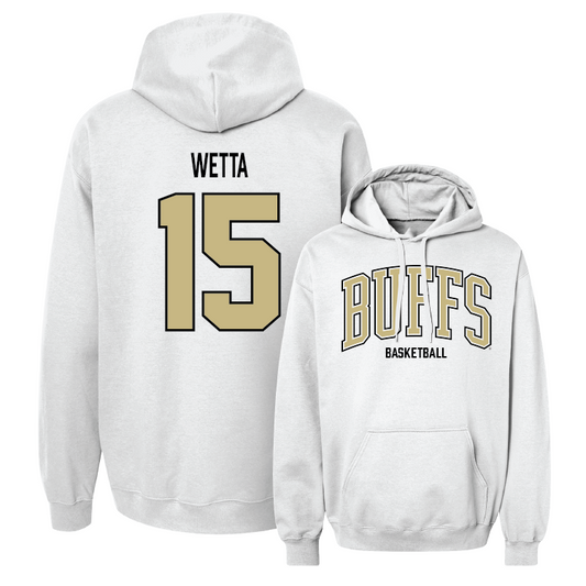 White Women's Basketball Arch Hoodie Youth Small / Kindyll Wetta | #15