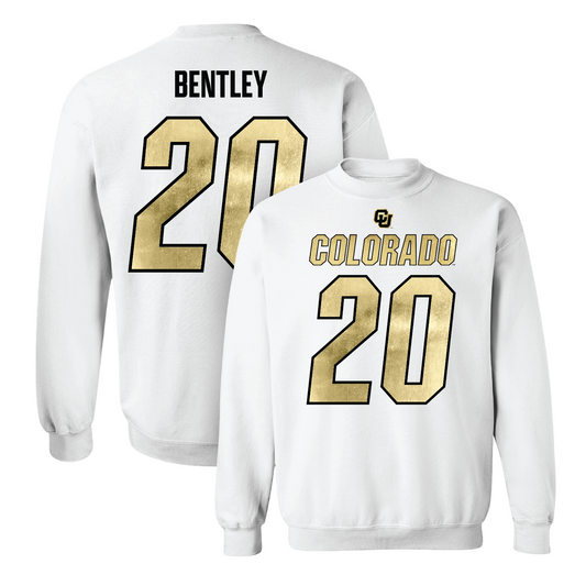 White Football Shirsey Crew Youth Small / LaVonta Bentley | #20