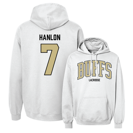 White Women's Lacrosse Arch Hoodie - Mackenzie Hanlon Youth Small