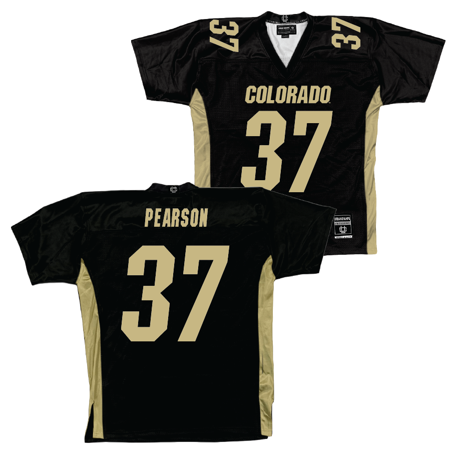 Black Colorado Football Jersey - Morgan Pearson | #37 Youth Small