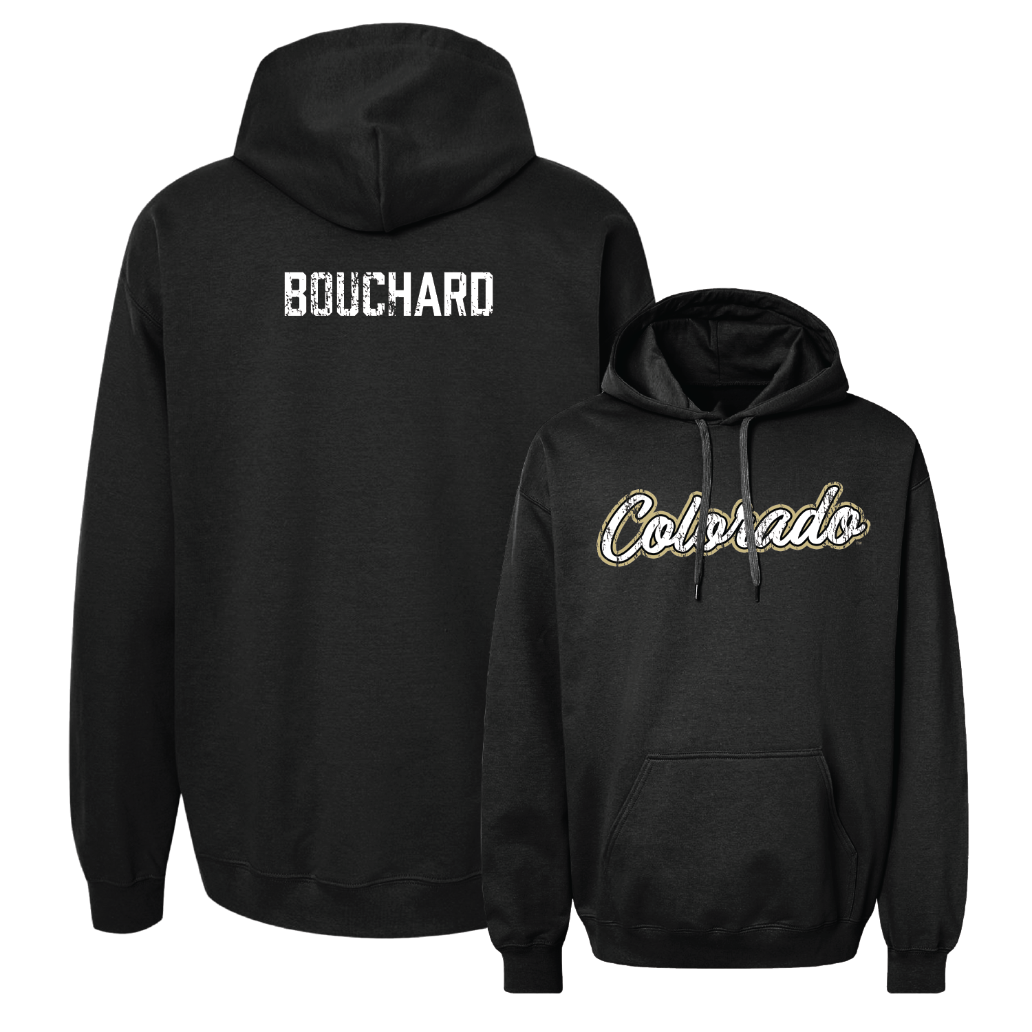 Black Track & Field Script Hoodie - Noah Bouchard Youth Small