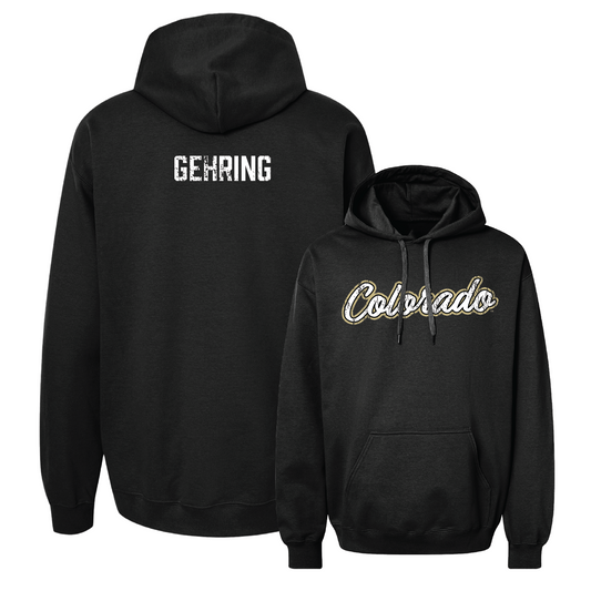 Black Track & Field Script Hoodie - Nick Gehring Youth Small